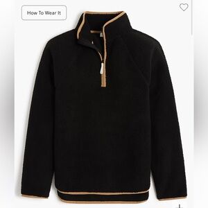 NWT: J.Crew Sherpa half-zip tunic pullover